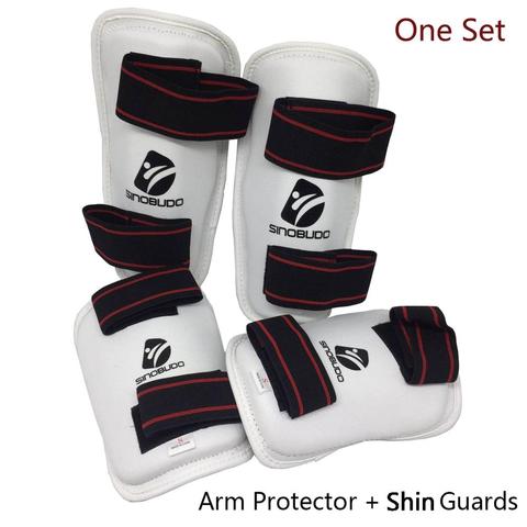 Taekwondo arm shin Guards kick boxing protector Sanda taekwondo boxing Leggings Ankle protection for MMA Muay thai shin pads ► Photo 1/1