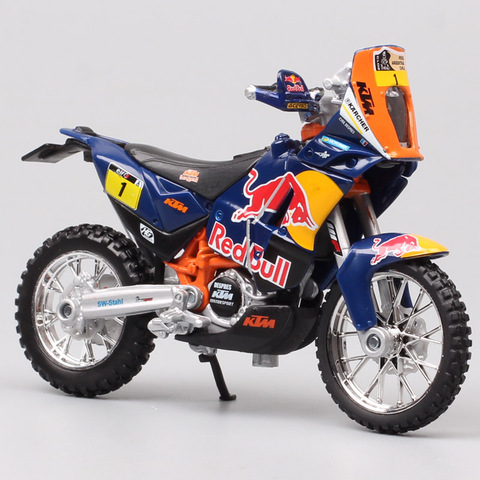 1/18 Scale Bburago 450 Rally 2013 Rider #1 Macro Red Bull Racing Motocross Enduro Motorcycle Diecasts & Toy Vehicles Model Kids ► Photo 1/6