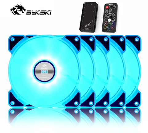 Bykski Water Cooling Radiator Fan Computer PC Case Fan 120mm Adjustable LED Light 12v RGB Controller Heatsink Cooler Mute ► Photo 1/6