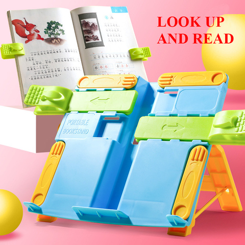 Book Stand Holder Portable Foldable Bookends Bookstand Reading Support For Student Children Writing Bracket Office Accessories ► Photo 1/6
