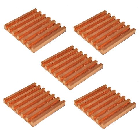 5pcs Pure Copper Mini Ultra thin heat Sink Memory RAM  Cooling For VGA DDR MOS GPU IC Chipset Radiator Cooler Heatsink 17x17x2mm ► Photo 1/5