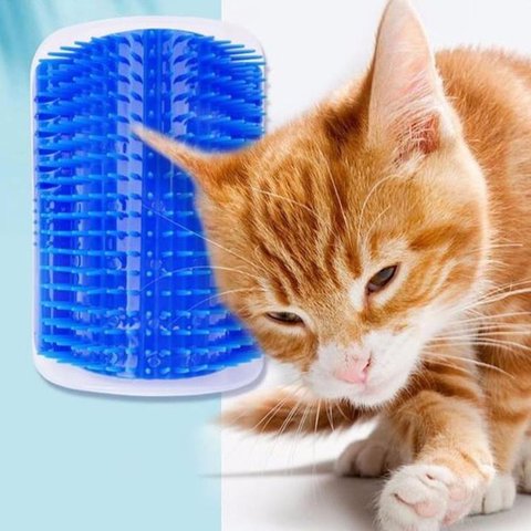 Cat Corner Brush For Long Hair Squeaky Face Massage Comb Comfortable Self Grooming Brush Free Hand Wall Toy For Cats ► Photo 1/6