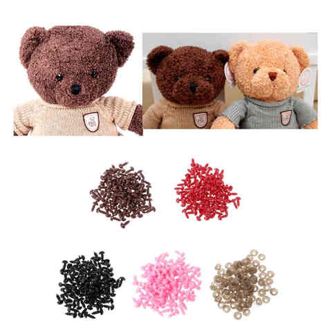 100Pcs Plastic Safety Triangle Velvet Noses For Animal Puppet Teddy Bear Doll ► Photo 1/6
