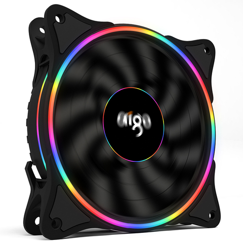 Aigo V1 Cooler PC Case Fan 120MM Fan Cooling LED 12V Cooling Fan 3Pin Rainbow Halo Mute Cooler Master Cooling Computer Fans ► Photo 1/6