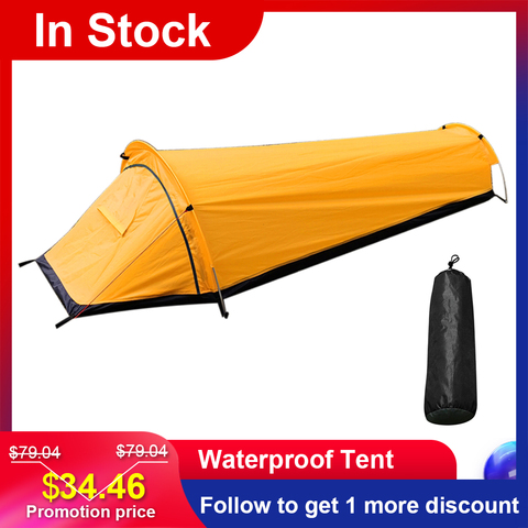 Outdoor Camping Backpacking Warm Waterproof Tent Outdoor Hiking Sleeping Bags Tent Lightweight Single Person Tent ► Photo 1/6