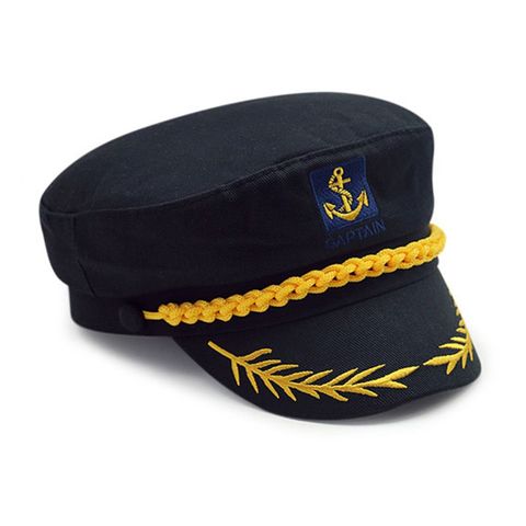 Adult Yacht Military Hats Boat Skipper Ship Sailor Captain Costume Hat Adjustable Cap Navy Marine Admiral for Men Women ► Photo 1/6