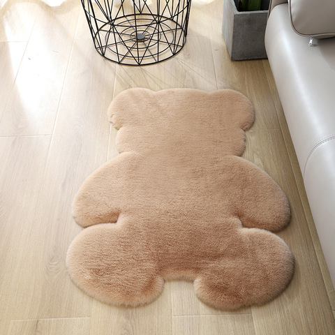 Bear rug super soft silk carpet Indoor Modern Living room bedroom Rug Antiskid soft 60cm *80cm mat gray white brown children ► Photo 1/6