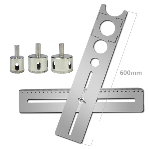 New adjustable Tile Locator to Wall Marking Position Ruler ceramic hole cutter tile drill Marble Opener construction tool ► Photo 1/6