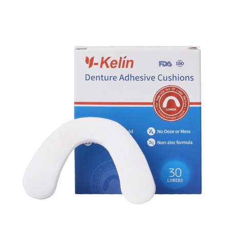 Denture Adhesive Cushion 30 Pads Lower    Natural Strong all Day Hold Comfort  Cushions   ► Photo 1/1