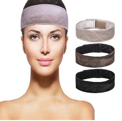 New Arrival Hand Made Non-Slip Wig Grip Band With Double Sided Velvet Adjustable Wig Hair Band Headband In Brown/Black/Blonde ► Photo 1/5