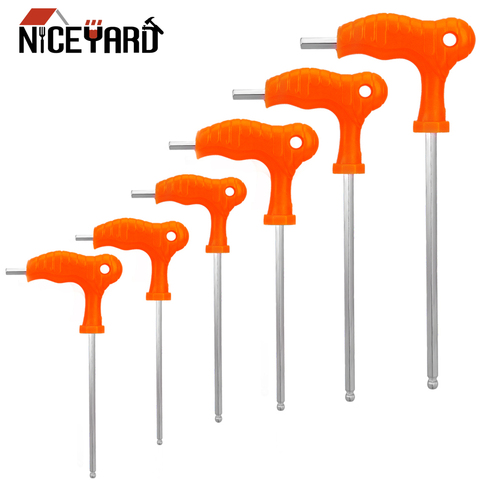 NICEYARD 2.5mm 3mm 4mm 5mm 6mm 8mm Inner Hexagon Wrench Allen Hex Key Wrench T Handle  Spanner Hand Tool High-carbon Steel ► Photo 1/6