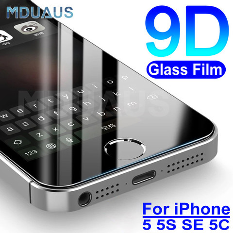 9D Tempered Glass on the For Apple iPhone 5S 5 SE 5C 4 4S Screen Protector 9H Anti-Burst Protective Film Glass For iPhone 5S SE ► Photo 1/6