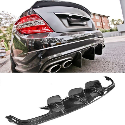 Rear Bumper Diffuser for Mercedes-Benz W204 C63 AMG 4 Door 2009-2011 Carbon Fiber Bumper Diffuser Lip Spoiler Protector ► Photo 1/1