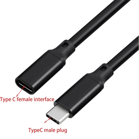 100W PD 5A USB3.1 Type-C Extension Cable 4K 60Hz USB-C Gen 2 10Gbps Extender Cor ► Photo 1/6