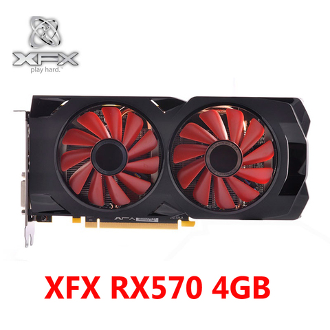 XFX RX 570 4GB Graphics Cards 256Bit GDDR5 For AMD RX 500 Series VGA Video Card RX570 4GB DisplayPort HDMI DVI DirectX 12 Used ► Photo 1/6