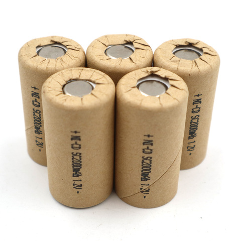 Ni-CD 1.2V SC2000mAh Ni CD 10pcs high power tool battery cell discharge rate 10C rechargeable batteries cells 2.0Ah ► Photo 1/6