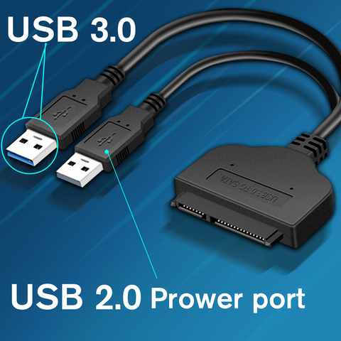 Sata To USB 3.0/2.0 Hard Driver Adapter Support 2.5 Inches External SSD HDD Hard Drive 22 Pin Sata III Cable Sata USB Cable ► Photo 1/6