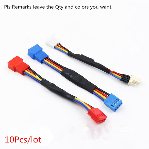 10Pcs/lot Fan Resistor Cable 3 / 4 Pin Male to 3 / 4Pin Female Connector Reduce PC CPU Fan Speed Noise Resistor Slow down Cables ► Photo 1/6