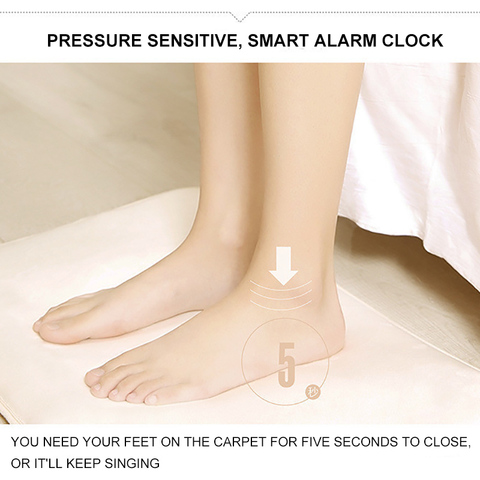 High Quality Soft Carpet Alarm Clock Digital Screen Smart Digital Display Pressure Sensitive Rug For Home ► Photo 1/6