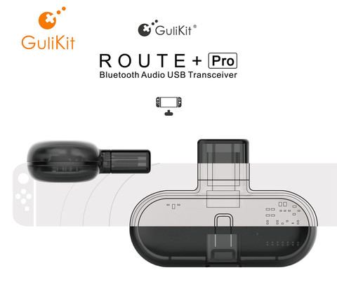 GuliKit Route+ Pro Bluetooch Wireless Audio USB Receiver or Transmitter with Audio for Nintendo Switch ► Photo 1/6