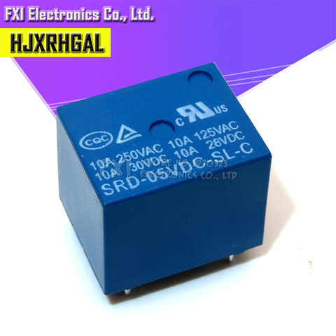 5PCS/LOT Relay SRD-05VDC-SL-C   relays 5PINS 5V DC High Quality ► Photo 1/2