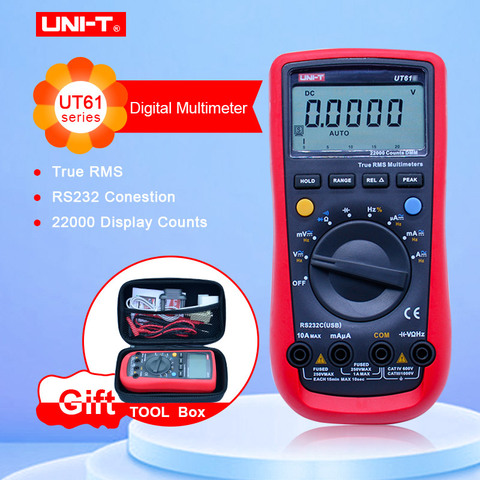 UNI-T UT61E Digital Multimeter True rms Auto Range UT61A/B/C/D AC DC Meter Data Hold Multimetre with EVA box ► Photo 1/6