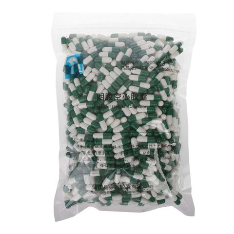 1000Pcs Green And White Empty Hard Gelatin Capsule Size 0# Medicine Pill Capsule 667D ► Photo 1/6