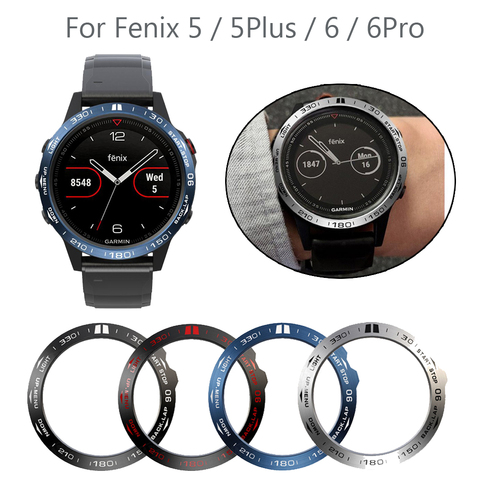 For Garmin Fenix 6 Smart Watch Ring Bezel Styling Frame Fenix 5 Plus Case Cover protector metal Ring Anti Scratch Protection ► Photo 1/6