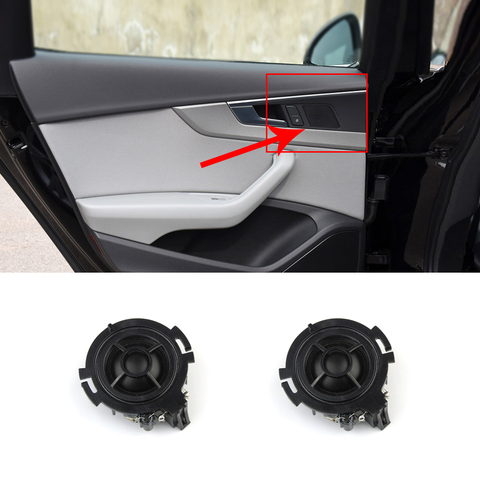 Car front and rear doors tweeters For Audi A6 C5 C6 Q5 Q7 series treble speaker audio trumpet horn high quality stickers trim ► Photo 1/6