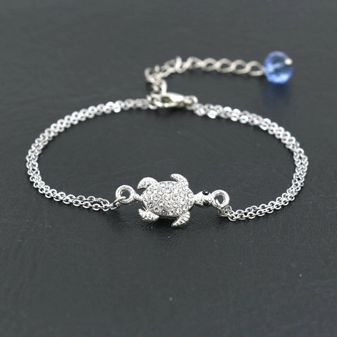 Lucky Lovely Silver Color Crosses Love Heart Turtle Bracelet For Women Stainless Steel Chain Bracelets Female Jewelry Gift ► Photo 1/1