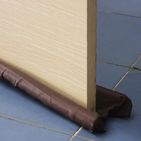 Hot Sale Brown Double Door Draft Stopper Dual Draught Excluder Air Insulator Windows Dodger Guard Energy Saving ► Photo 1/6