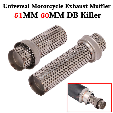 60mm 51mm DB Killer Universal Motorcycle Yoshimura Exhaust Flow Silencer Noise Sound Eliminator Moto Escape Muffler Mivv Slip On ► Photo 1/6