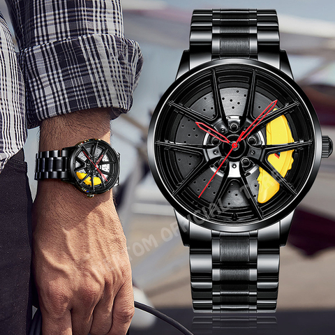 NEKTOM Mans Luxury Watches Sports Car Watches Quartz Waterproof Sport Rim Hub Wheel Wristwatch Car Quartz Men's Watches ► Photo 1/6