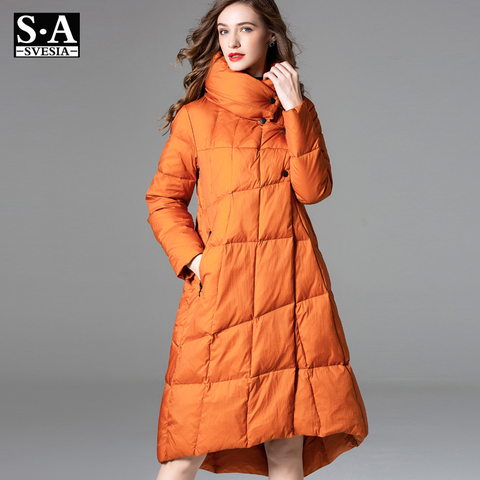 2022 New Fashion Winter Warm Down Coat Women Clothes 90% White Duck Down Jacket Long Overcoat Thick Warm Parka Female Outerwear ► Photo 1/6