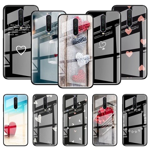 Glass Case For Samsung Galaxy S20 FE S10 S9 S8 Plus Note 20 Ultra 10 Lite 9 8 Tempered Mobile Phone Cover Capas Love The Heart ► Photo 1/6