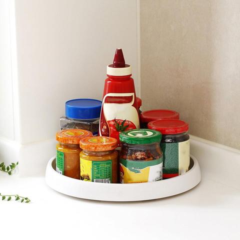 Home Rotating Condiment Storage Rack  Excellent quality Rotating  chassis Kitchen Storage Tray Kitchen Rotating Spice Rack ► Photo 1/6