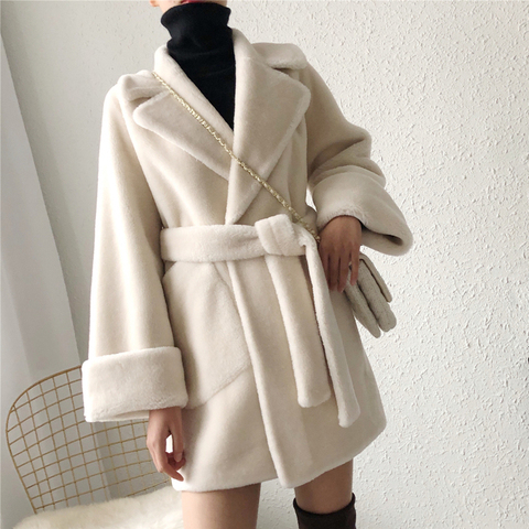 100% Real Wool Fur Coat Fashion Slim Jackets for Women 2022 Soft Coat Female Autumn Sheep Shearing Coat Ropa Para Mujer Zjt663 ► Photo 1/6