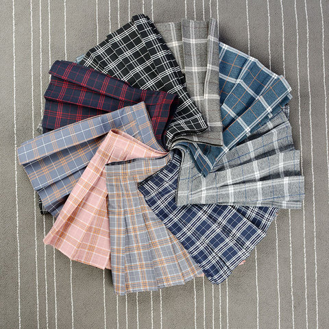 Girls A Short Dress Tennis Skirts Pleated Plaid Skirt High Waist Badminton Cheerleader Uniform With Inner Shorts Underpants ► Photo 1/6