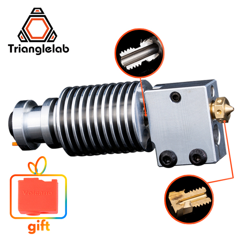 Trianglelab Highall-metal v6 Volcano hotend J-head Hotend HeatSink heater block heat break V6 Volcano NOZZLE  for E3D HOTEND ► Photo 1/6