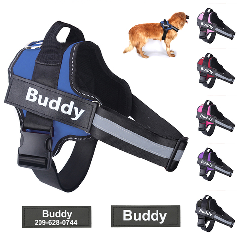 Dog Harness NO PULL Reflective Breathable Adjustable Personalized