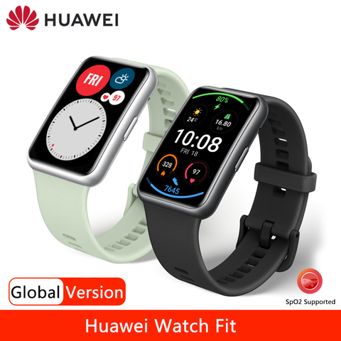 Buy Online Global Version Huawei Watch Fit 1 64 Amoled Display Smartwatch Quick Workout Animations Blood Oxygen 10 Days Battery Life Alitools