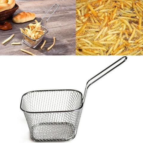 Stainless Basket Serving Food Presentation Cooking Tools French Fries  Basket Fry Storage Kitchen Housewares 