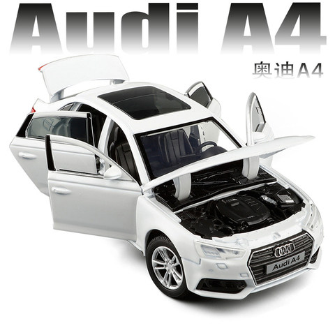 1:32 AUDI A4 Simulation Car Model Diecast Toy Car 6Doors-Opened Sounds&Lights Hobbies For Collection Children‘s Birthday Gifts ► Photo 1/5