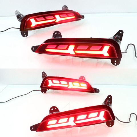 1 Pair Led Reflector Car Rear Bumper Light Brake Lights Rear Fog Lamp Signal Light For Hyundai Creta ix25 2014 2015 2016 2017 ► Photo 1/6