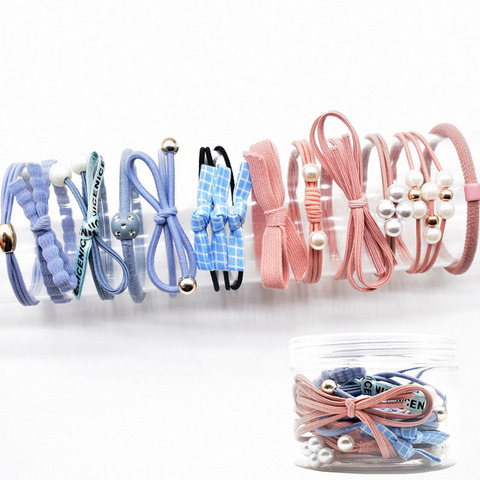 YVLAH 12Ps/Set New Hair Ring Colorful   Rubber Band Sweet Head Rope For Women Girl ► Photo 1/6