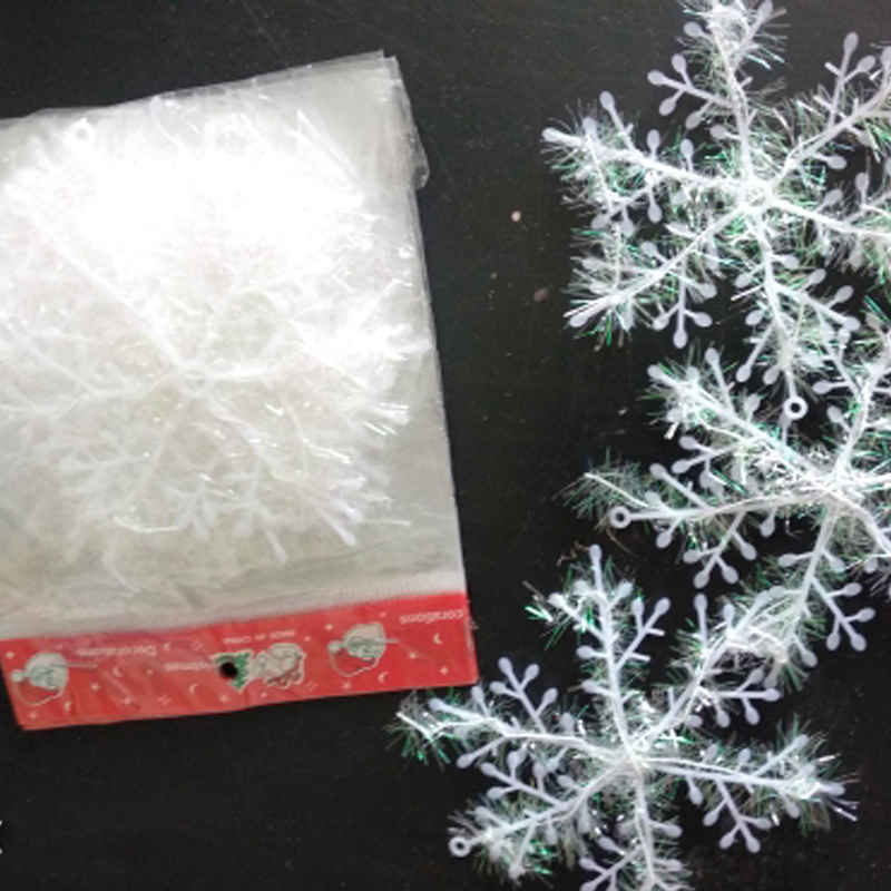 30Pcs…Classic White Snowflake Ornaments Christmas Holiday Party Home Decor Party 