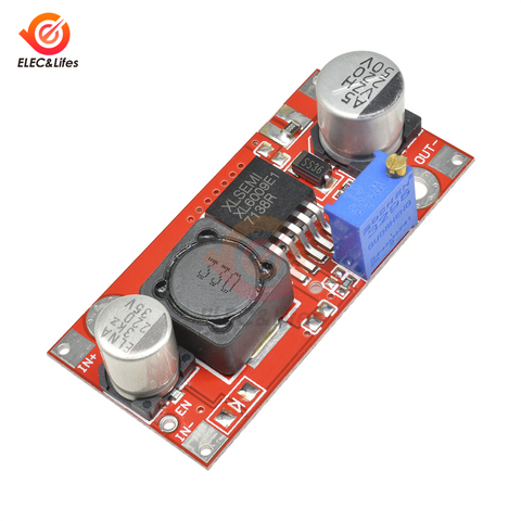 XL6009 6009 DC-DC 3-32V To 5-35V Adjustable Step up boost Power Supply Converter Module Replace LM2577 Cylindrical inductance ► Photo 1/6