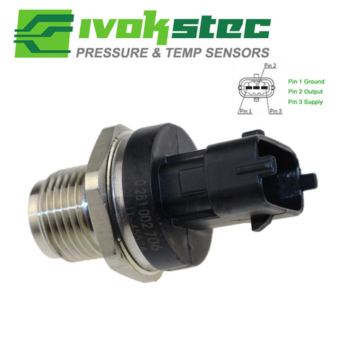 Free Mask ! 1800Bar Fuel Rail Pressure Sensor 0281002706 0281002903 0281002937 For CUMMINS VOLVO IVECO MAN FIAT JACK RENAULT ► Photo 1/6