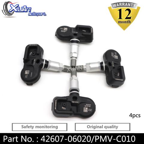 XUAN 4PCS Tire Pressure Monitor Sensor TPMS 42607-52022 For Toyota Avalon Camry Corolla iM Highlander Rav-4 Prius C Prime Yaris ► Photo 1/6