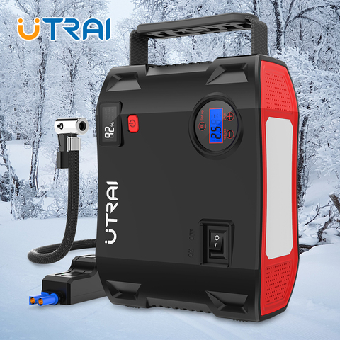 UTRAI 4 IN 1 Car Jump Starter Power Bank 24000mah 2000A with air compressor Portable Emergency 12V Booster Car battery charger ► Photo 1/6